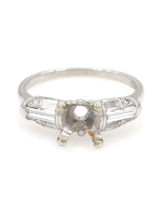 Diamond Engagement Ring Mounting in Platinum